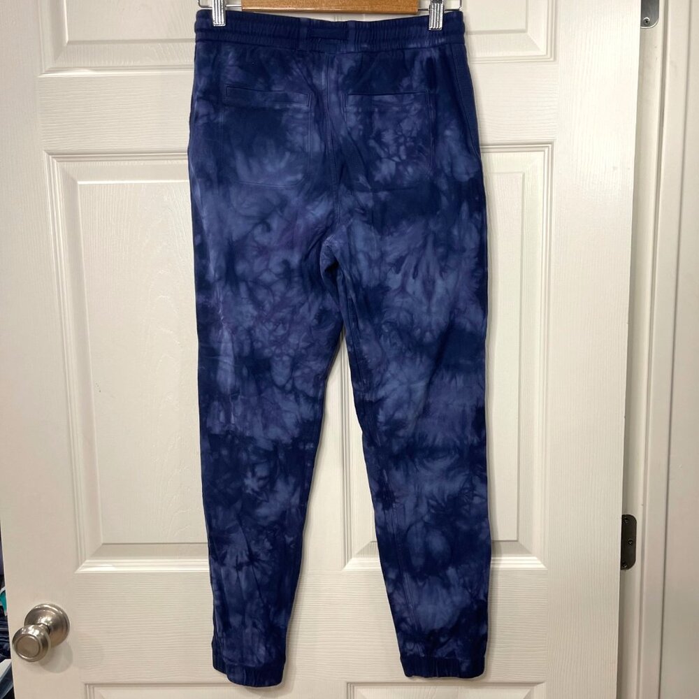 Athleta Farallon‎ Jogger Women's Size XS Tie Dye Print Blue Semi Fitted Cotton - Picture 5 of 13